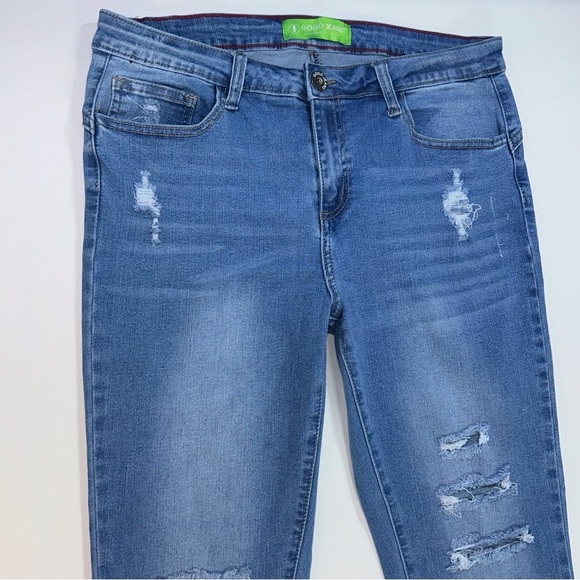 GOGO Skinny Leg Distressed Jeans Size 13 Juniors - Picture 5 of 14